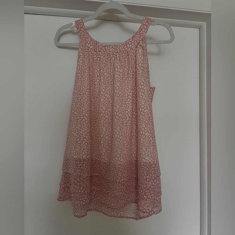Cute pink and white tank top